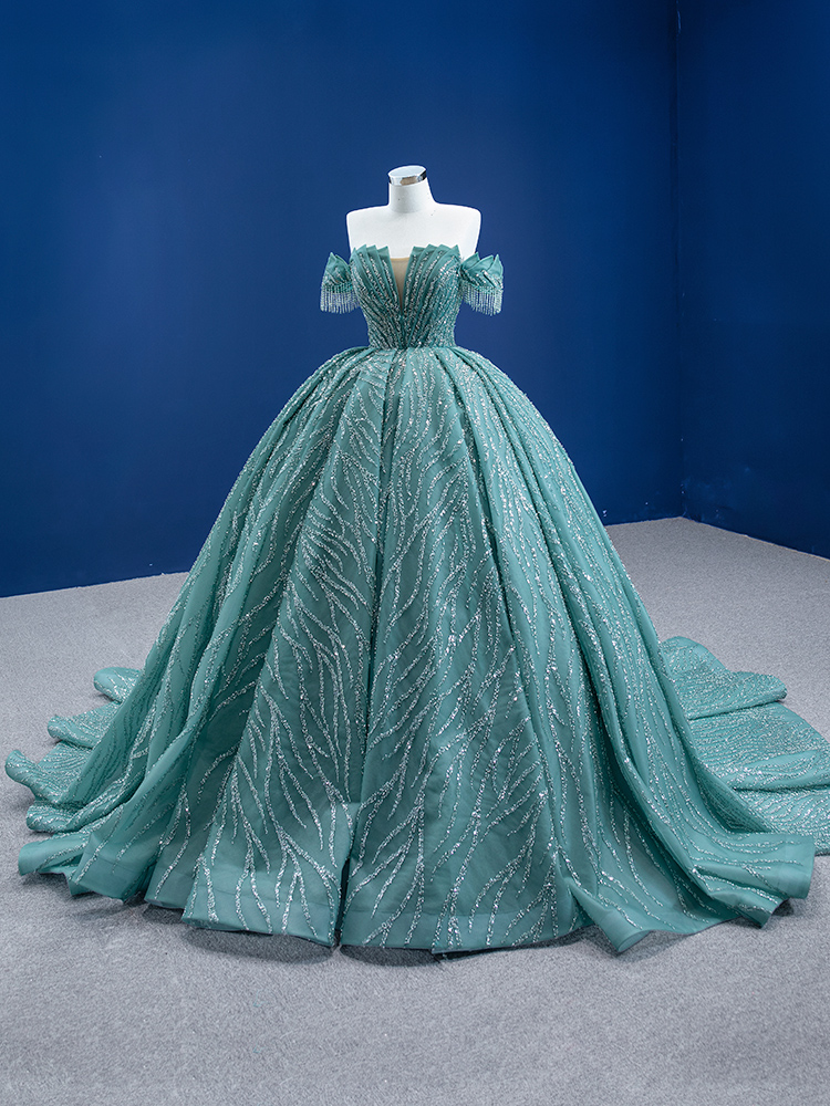 luxury model off the shoulder beading ball gown quinceanera dress 67411