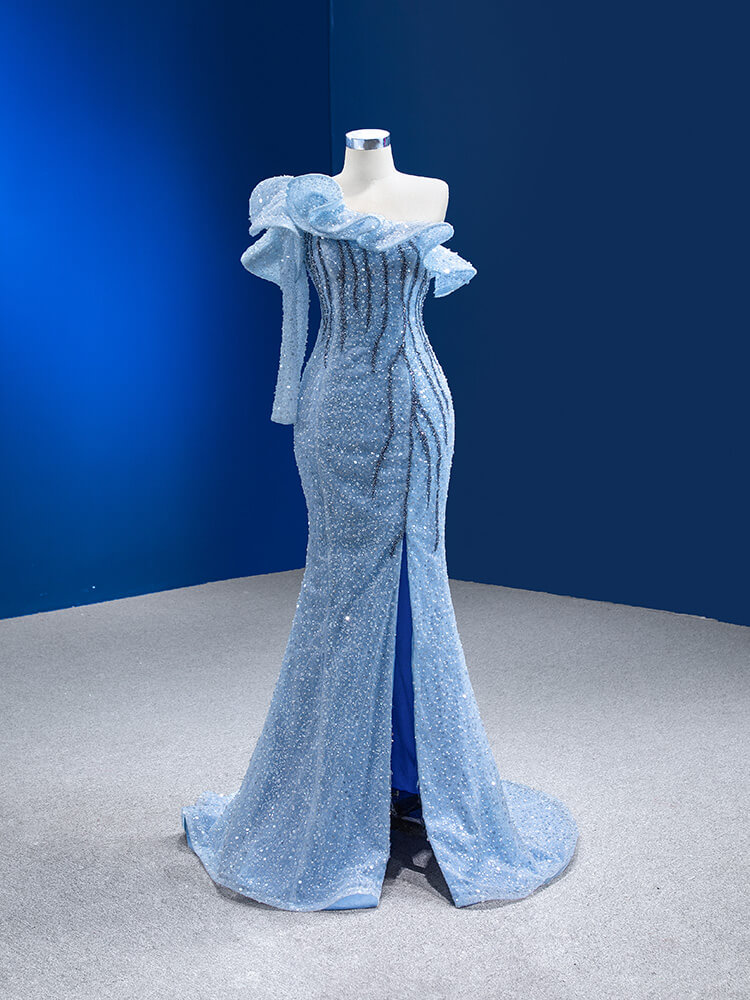 Light Sky Blue Bridesamid Dress 222185