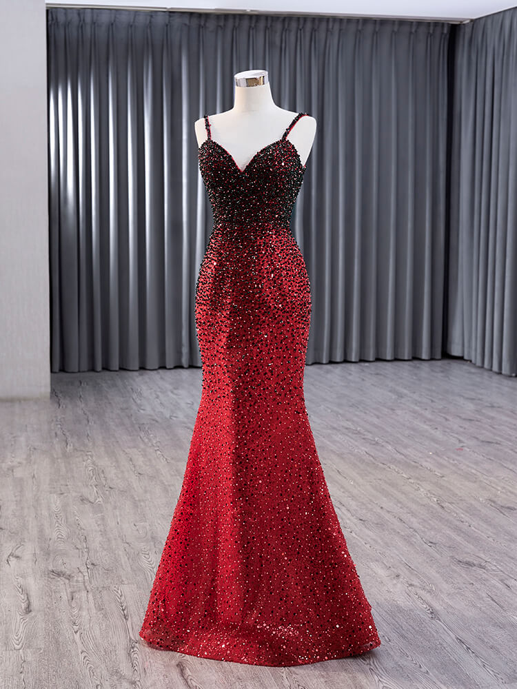 Red bridesmaid dress 231029 